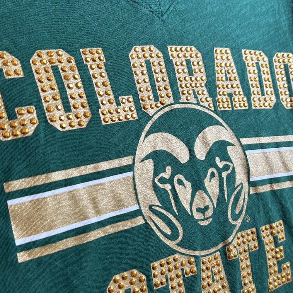 Rare Colorado State Rams PINK Victoria’s Secret Collegiate football shirt SMALL - Picture 11 of 16